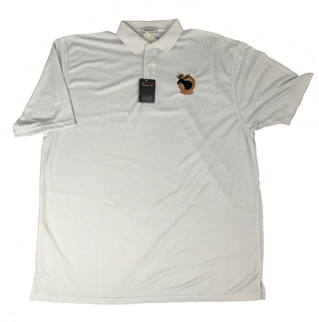 Short Sleeve Golf Shirt White, Featherlite